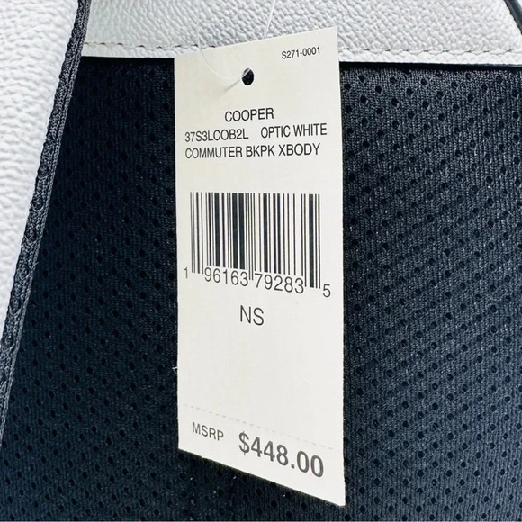 Michael Kors Cooper Commuter Medium Sling Bag Backpack MK Rainbow Optic White - Picture 14 of 14